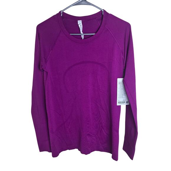 Lululemon Swiftly Tech Long Sleeve 2.0 - Deep Fuschia - Size 10 - W3DFKS - Picture 1 of 5